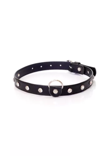 Fetish B Szexnyakörv állítható ezüst kristály 2 cm széles 36-42 cm