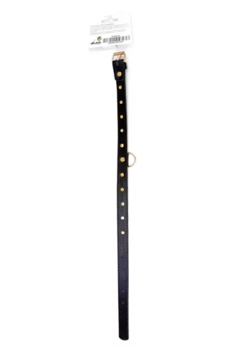 Fetish B nyakörv kristályokkal állítható 36-42 cm türkiz