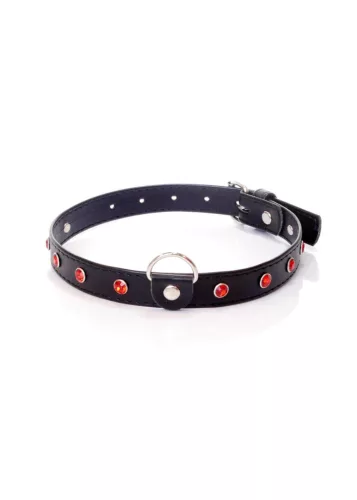 Fetish B Kötöző Állítható 36-42 cm piros kristály 2 cm széles