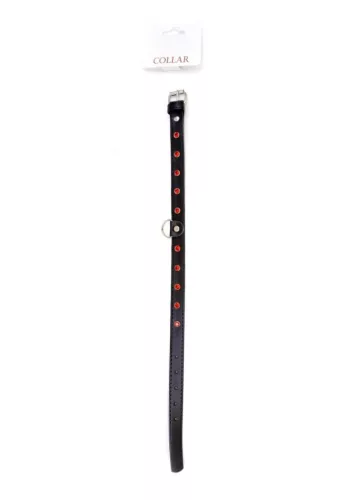 Fetish B Kötöző Állítható 36-42 cm piros kristály 2 cm széles