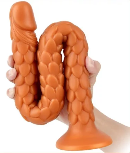Flippy – puha vibráló dildó, 47 x 3,5 cm
