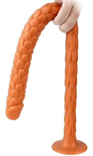Flippy – puha vibráló dildó, 47 x 3,5 cm
