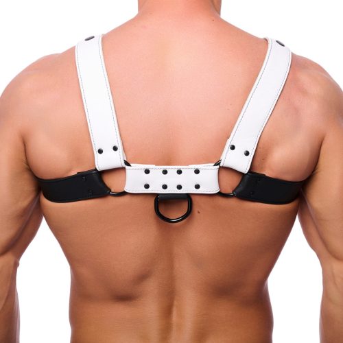 Snap bőrszíj – fekete-fehér prémium kiegészítő