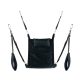 Rectangle Fabric Sling – prémium fekete függesztő szett