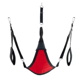   Triangle Fabric Sling - teljes szett, vörös intim kiegészítő