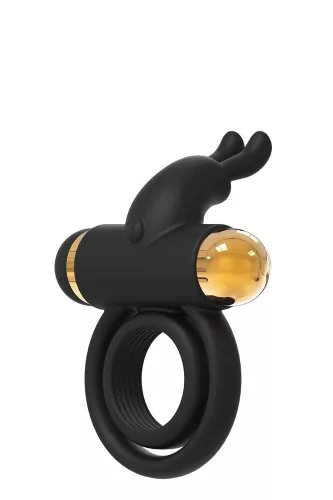 Dream Toys Penisgyűrű Rezgő 7 mód 9 cm fekete-arany