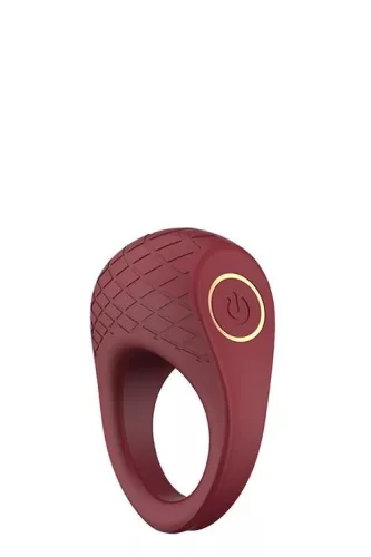 Romance Vibráló péniszgyűrű 3 sebesség 7 mintázat USB töltés vízálló rubin vörös