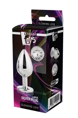 Gleaming Love Anál plug csillogó köves nagy ezüst