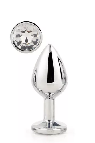 Gleaming Love Anál plug csillogó köves nagy ezüst