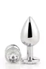 Gleaming Love Anál plug csillogó köves nagy ezüst