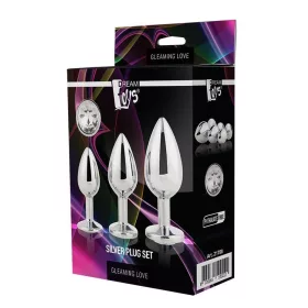   Gleaming Love Anál plug készlet három méretű, ékkővel díszített alumínium 9,5-7,1 cm