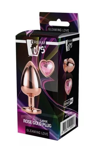 Gleaming Love Anál plug Ékszeres, nagy 9,5 cm rózsaarany