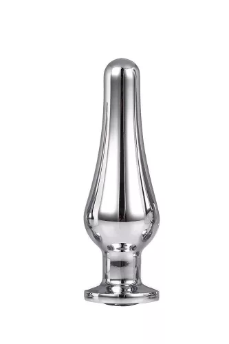 Gleaming Love Anál plug közepes méret alumínium ezüst színű drágakővel