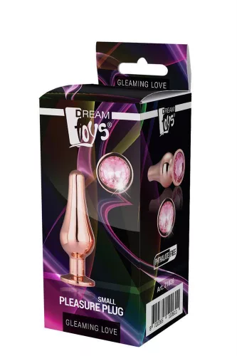 Gleaming Love Anál plug Alu anyag, ékszeres, 9 cm rózsaarany