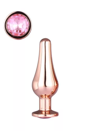 Gleaming Love Anál plug Alu anyag, ékszeres, 9 cm rózsaarany