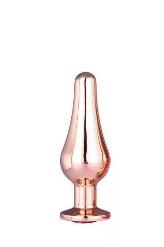 Gleaming Love Anál plug Alu anyag, ékszeres, 9 cm rózsaarany