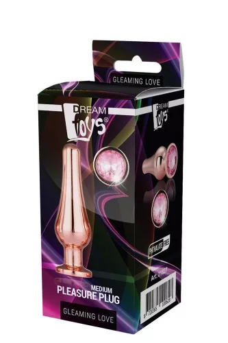 Gleaming Love Anál plug Kő díszítéssel 11 cm Aranyrózsa