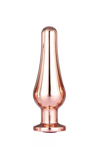 Gleaming Love Anál plug Kő díszítéssel 11 cm Aranyrózsa