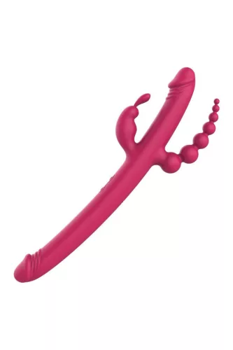 Essentials Vibrátor Többszörös stimuláció, 10 vibrációs mód, USB-töltés 40 cm rózsaszín