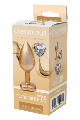 Gleaming Love Anál plug hűthető melegíthető 8,3 cm arany színű