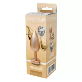   Gleaming Love Anál plug Gyönyörű szívecskés kristály 9,5 cm arany
