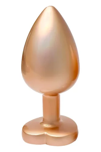 Gleaming Love Anál plug Gyönyörű szívecskés kristály 9,5 cm arany