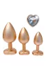 Gleaming Love Anál plug készlet 3 méret arany gyöngyház kivitel