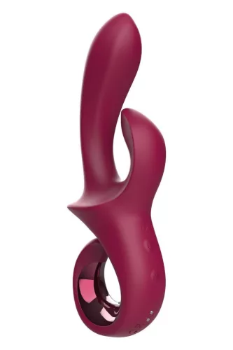 Glam Duo Vibrátor Kettős rezgés, 3 sebesség, 7 ritmus 22,7 cm fekete