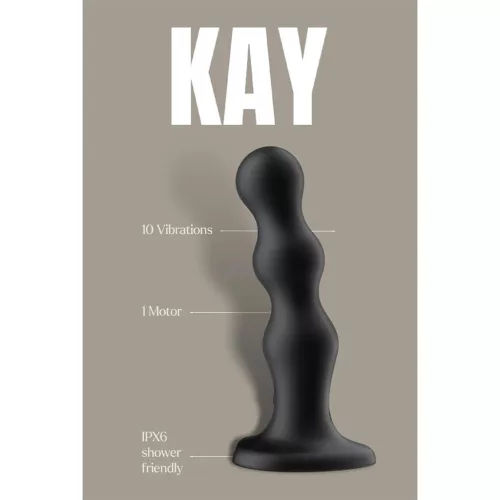 Bold Kay Vibrátor Távirányítós Rezgő 7 mód 17,5 cm Fekete