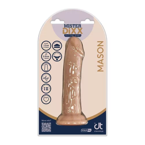 Mister Dixx Dildó Elasztikus, tapadószélű 17 cm szilikon