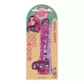   Candy Twist Dildó Realisztikus, rugalmas, tapadókorongos 24 cm rózsaszín