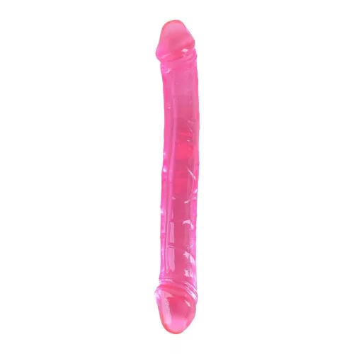Lollipop Loop Dupla Dildó Rugalmas, Realisztikus 25 cm Rózsaszín