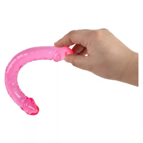 Lollipop Loop Dupla Dildó Rugalmas, Realisztikus 25 cm Rózsaszín