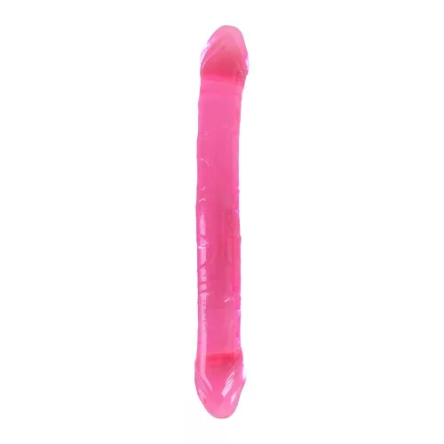 Lollipop Loop Dupla Dildó Rugalmas, Realisztikus 25 cm Rózsaszín