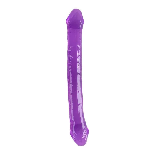 Lollipop Loop dupla dildo dupla penetrációhoz, rugalmas, 25 cm, lila félátlátszó