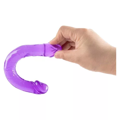 Lollipop Loop dupla dildo dupla penetrációhoz, rugalmas, 25 cm, lila félátlátszó