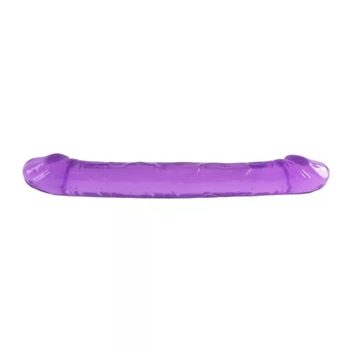 Lollipop Loop dupla dildo dupla penetrációhoz, rugalmas, 25 cm, lila félátlátszó