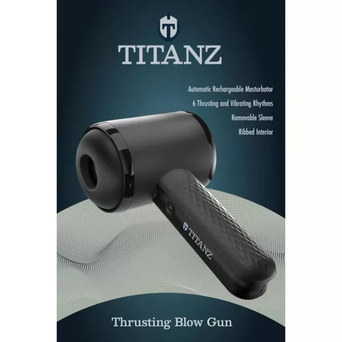 Titanz automata maszturbátor rázó és vibráló funkció 21,5 cm fekete