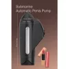 Submarine Automatikus Péniszpumpa LCD-kijelzővel 9 mód Akumulátoros 26 cm fekete