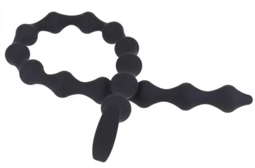 Hosszú, vékony gyöngyös dildo - 55 x 2,3 cm