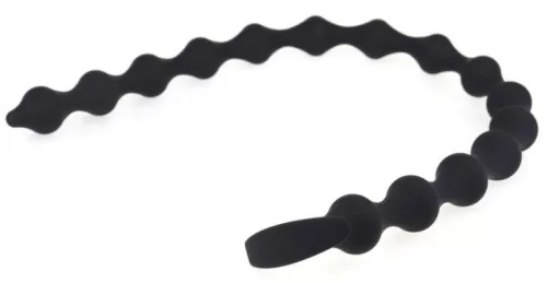 Hosszú, vékony gyöngyös dildo - 55 x 2,3 cm