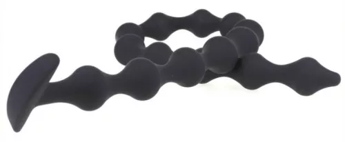 Hosszú, vékony gyöngyös dildo - 55 x 2,3 cm