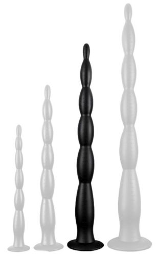 Scale Beads – hosszú, 50 cm-es dizájn dildo feketében
