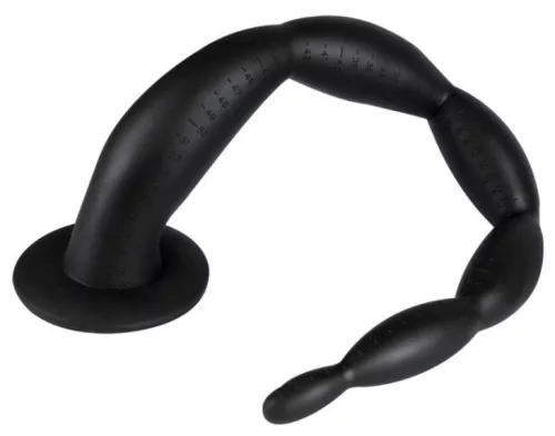 Scale Beads – hosszú, 50 cm-es dizájn dildo feketében