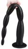 Scale Beads – hosszú, 50 cm-es dizájn dildo feketében