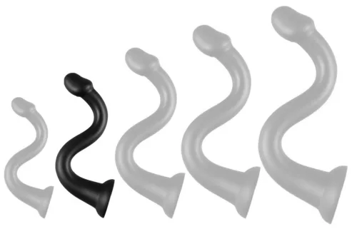 Whale Dildo M – hosszú, gyönyörű dildó 40 cm-ig, fekete