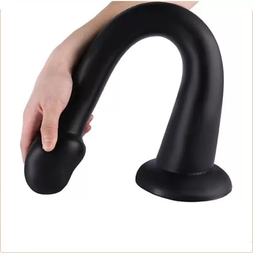 Whale XL – prémium hosszú dildó fekete színben