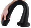Whale XXL – hosszú prémium dildó, 55 x 7,5 cm, fekete