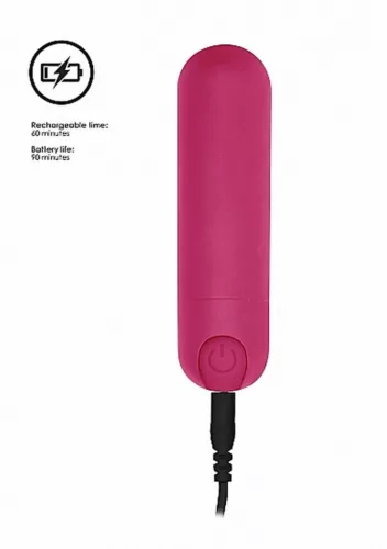 Mini vibrátor 10 mód, USB töltés, vízálló 7,7 cm rózsaszín