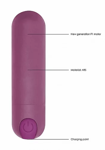Vibrátor USB-töltéses, 10 fokozat, vízálló 7,7 cm lila